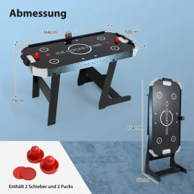 Skládací stůl na air hockey s LED displejem a 12V motorem Elektrický stůl na air hockey