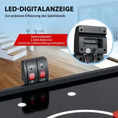 Skládací stůl na air hockey s LED displejem a 12V motorem Elektrický stůl na air hockey