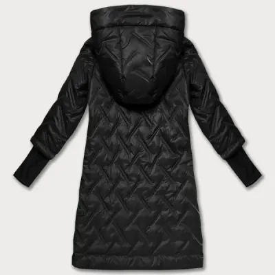 Přešívaná bunda s kapucňou MODA2290BIG černá