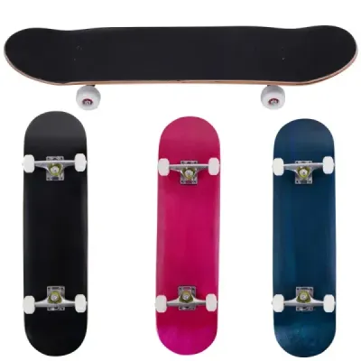 Kompletní skateboard Funboard Minicruiser Dřevěný longboard 20x79cm - černý