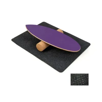Balanční deska ze dřeva Balanční deska Balanční trenažér Trickboard pro domácnost včetně korkové role Fialová