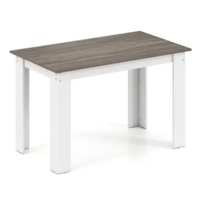 Jídelní stůl 120 cm pro 4-6 osob, dřevěný obdélníkový stůl, velký jídelní stůl, moderní kuchyňský stůl, bílý