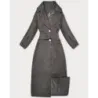 Dámský dlouhý kabát S'West MODA8542 hnědý