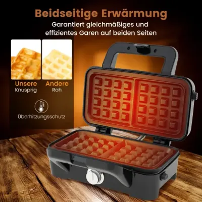 Přenosný elektrický sendvičovač 3 v 1 na vafle a panini a sendvičovač
