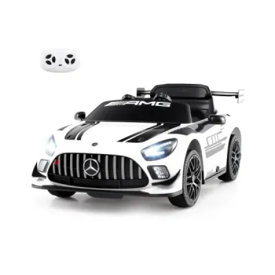Dětské autíčko Mercedes-AMG GT3 s licencí a dálkovým ovládáním 3 rychlosti Bílé