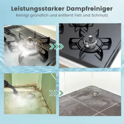 1500W parní čistič s nádrží 400 ML Teplota až 125 ℃ Ruční parní čistič žlutý
