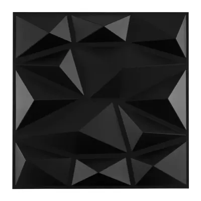 50 kusů 3D nástěnných panelů diamant 30 x 30 cm nástěnné obklady nástěnné dekorace černé 4,5m²
