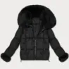 Dámská bunda s kožešinovým límcem S'West MODA8257 černá