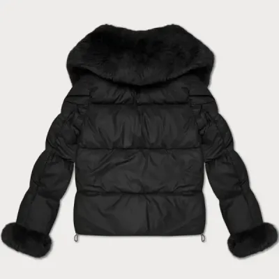 Dámská bunda s kožešinovým límcem S'West MODA8257 černá