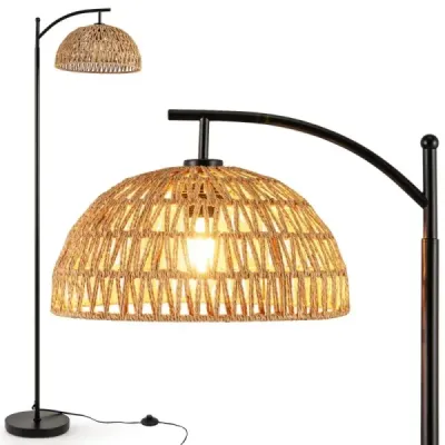 160 cm stojací lampa se závěsným stínidlem a nožním vypínačem Zásuvka E27 Stojací lampa