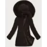 Dámská zimní bunda s kapucí MODA9121 čekoládová