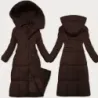 Dámská zimní bunda MODA3227 čekoládová