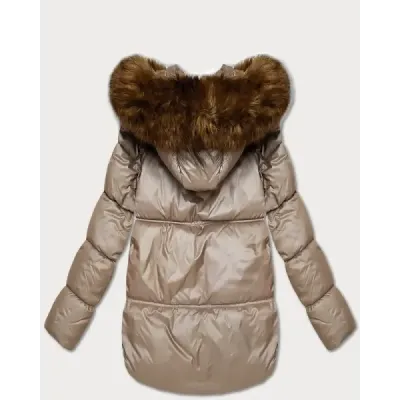 Dámská bunda bomber s kapucí S'West MODA8280 bežová