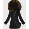 Dámská bunda s kapucí J Style černo-béžová (16M9121-392B)