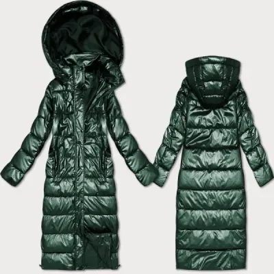 Dlouhá dámská přechodná bunda MODA2629 zelená