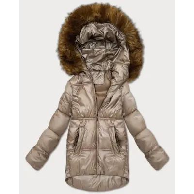 Dámská bunda bomber s kapucí S'West MODA8280 bežová