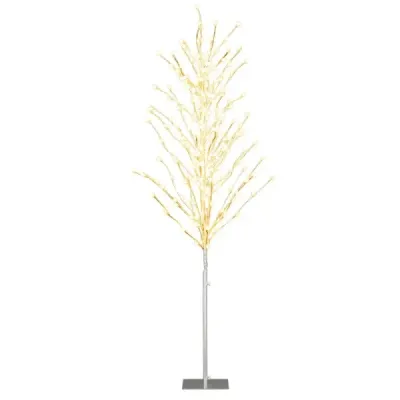 186 cm LED strom světel březový strom s teplými bílými LED světly umělý vánoční stromek