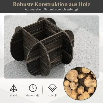 φ89cm Kulatý konferenční stolek s deskou z tvrzeného skla a podnoží z masivního dřeva Moderní rozkládací stolek