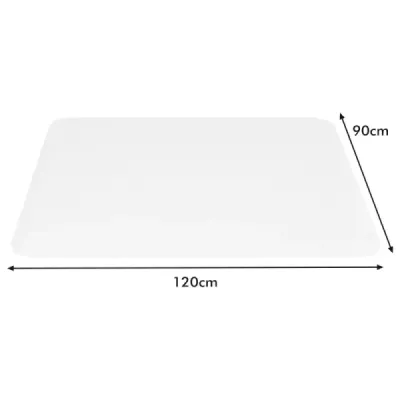 120 x 90 cm podložka pod kancelářskou židli Průhledná PVC ochranná rohož Podlahová ochranná rohož