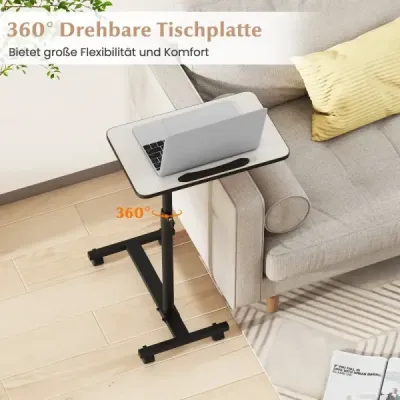 Výškově nastavitelný stolek na kolečkách s naklápěcí a o 360° otočnou deskou Šedý stolek pro péči o dítě
