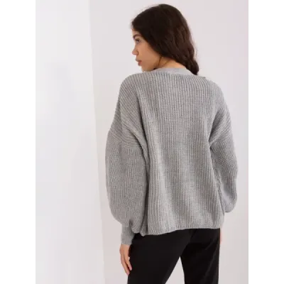 Dvoudílná souprava vrchní díl + svetr MODA8019 šedá
