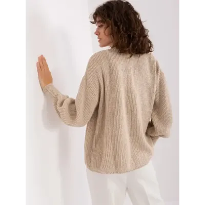 Dvoudílná souprava vrchní díl + svetr MODA8019 béžová