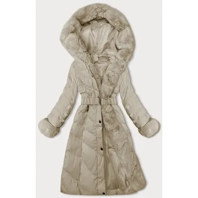 Dámská zimní bunda MODA3156 béžová