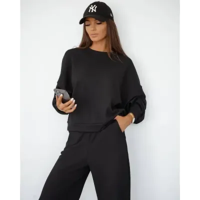 Dámský set mikina + kalhoty MODA1108 černý