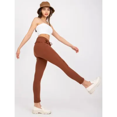 Dámské pletené chino kalhoty hnědé (3589.62)