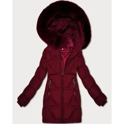 Dámská zimní péřová bunda MODA9275 bordó