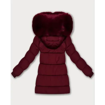 Dámská zimní péřová bunda MODA9275 bordó