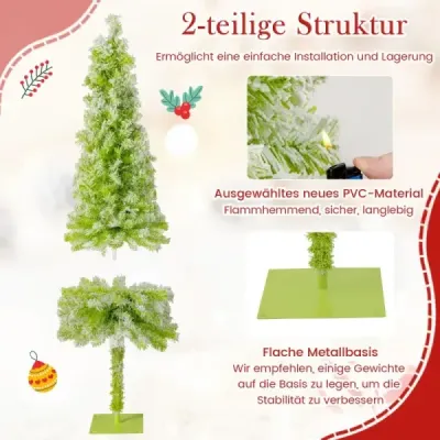 Umělý vánoční stromek se světýlky a sněhem 150 cm vánoční stromek s ohýbacím vrškem