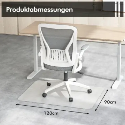 120 x 90 cm podložka pod kancelářskou židli Průhledná PVC ochranná rohož Podlahová ochranná rohož