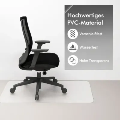 120 x 90 cm podložka pod kancelářskou židli Průhledná PVC ochranná rohož Podlahová ochranná rohož