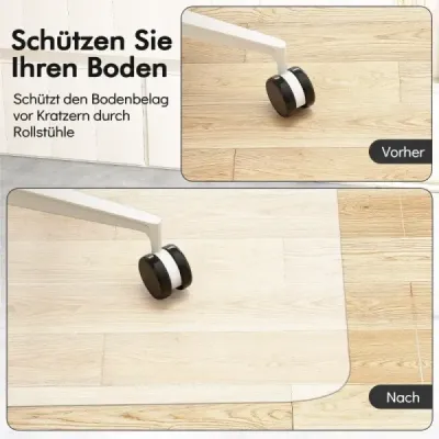 120 x 90 cm podložka pod kancelářskou židli Průhledná PVC ochranná rohož Podlahová ochranná rohož