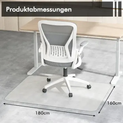180 x 160 cm podložka pod kancelářskou židli Průhledná PVC ochranná rohož Podlahová ochranná rohož