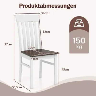 Sada 2 jídelních židlí bez područek s ergonomickým opěradlem a zapuštěným sedákem hnědé barvy