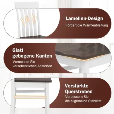 Sada 2 jídelních židlí bez područek s ergonomickým opěradlem a zapuštěným sedákem hnědé barvy