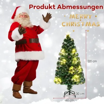 120cm umělý vánoční stromek ze sklolaminátu s osvětlením vánoční stromek