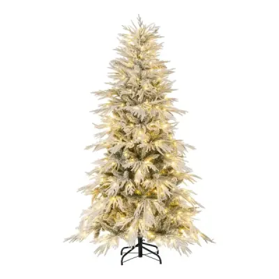180 cm umělý vánoční stromek pokrytý sněhem, předsvícený, s 250 teplými bílými LED světly, 594 větvičkami