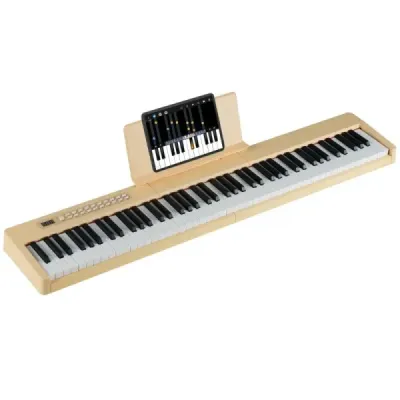 88 kláves digitální piano přenosné elektrické klávesy plné velikosti světle hnědé