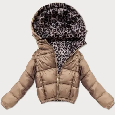 Dámská oboustranná krátká bunda Minority brown camouflage (M6-6001-305)