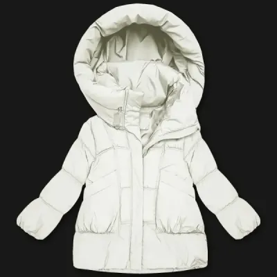 Dámská péřová bunda S'West oversize broken white MODA8539