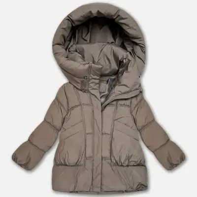 Dámská péřová bunda S'West oversize světle hnědá MODA8539