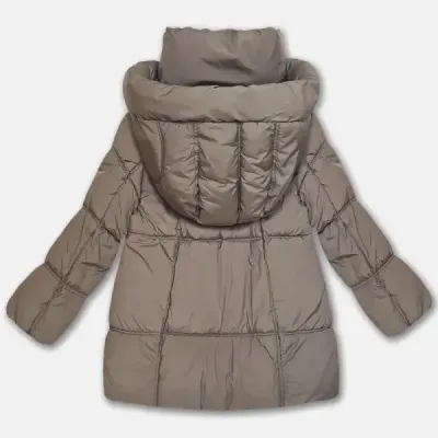 Dámská péřová bunda S'West oversize světle hnědá MODA8539