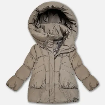 Dámská péřová bunda S'West oversize béžová MODA8539