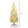 150 cm umělý vánoční stromeček se 180 teplými bílými LED světly a vánočním stromečkem ve tvaru sněhu.