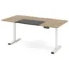 Elektrický stojící stůl 140 x 70 cm výškově nastavitelný stůl ergonomický stůl na sezení béžový