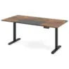 Elektrický stojící stůl 140 x 70 cm výškově nastavitelný stůl ergonomický stůl na sezení hnědý