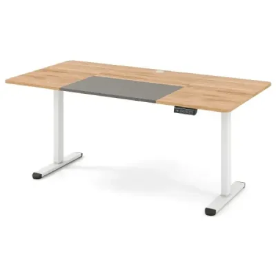 Elektrický stojící stůl 140 x 70 cm výškově nastavitelný stůl ergonomický sedací stůl příroda